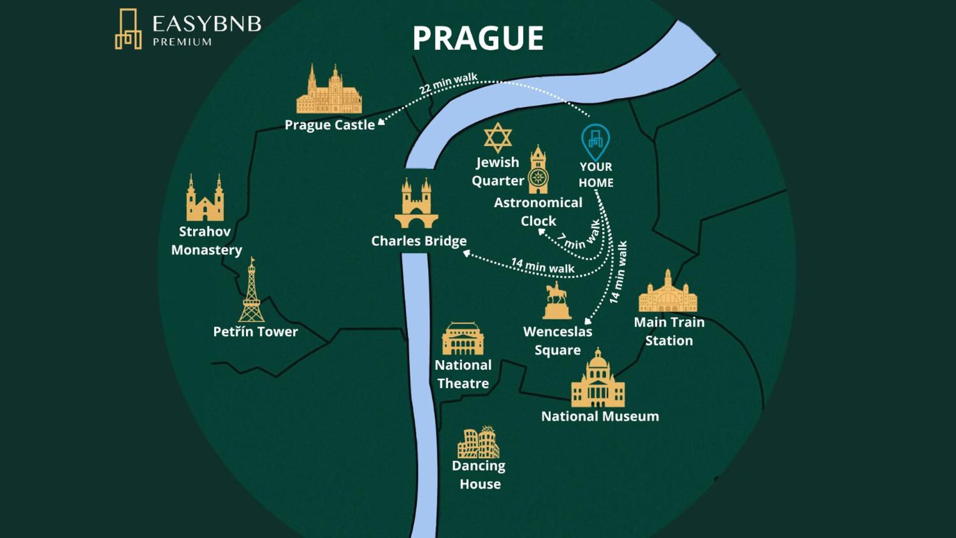 Dot 3 Bdr Apartment With Tyn Cathedral View & Ac Prag Exteriör bild